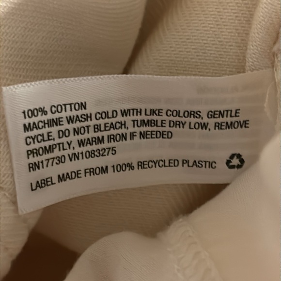 Universal Thread High Rise Ivory Paper Bag Stretch Waist Jeans Size 14 - Picture 6 of 9